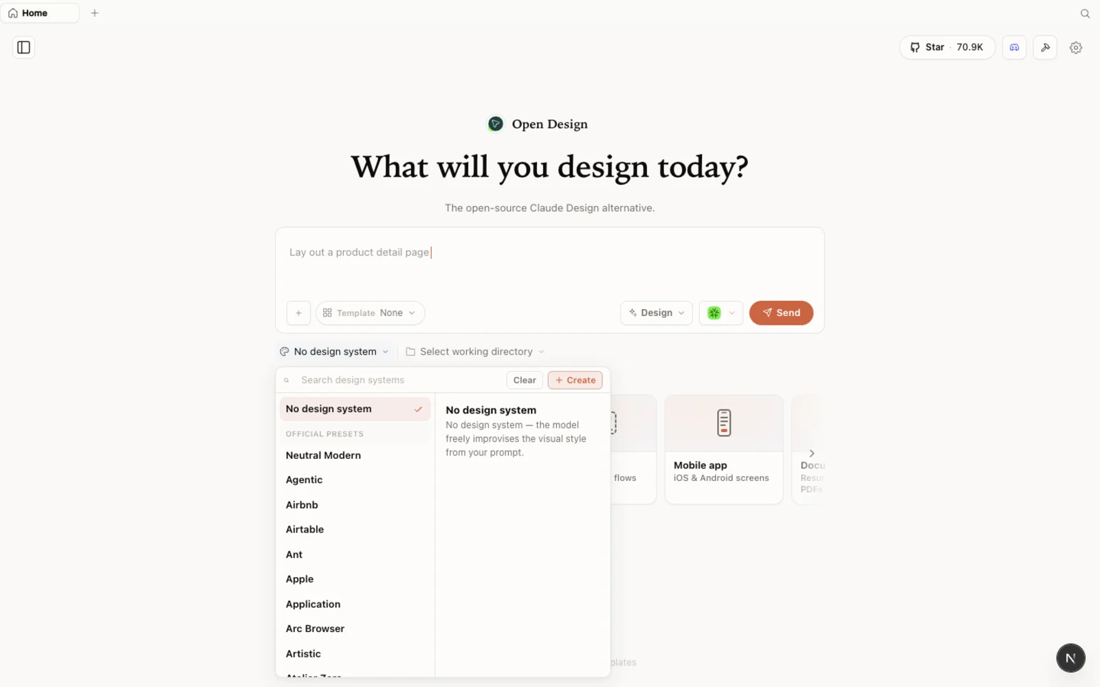 Die Design-System-Bibliothek von OpenDesign — echte Marken-Startpunkte, die du in der Vorschau ansehen und wiederverwenden kannst.